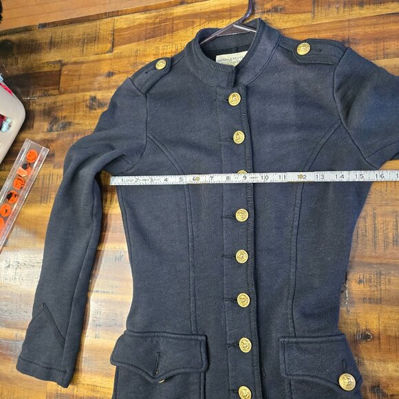 Denim & Supply Ralph Lauren black long officer's military style coat, size M - Picture 10 of 10